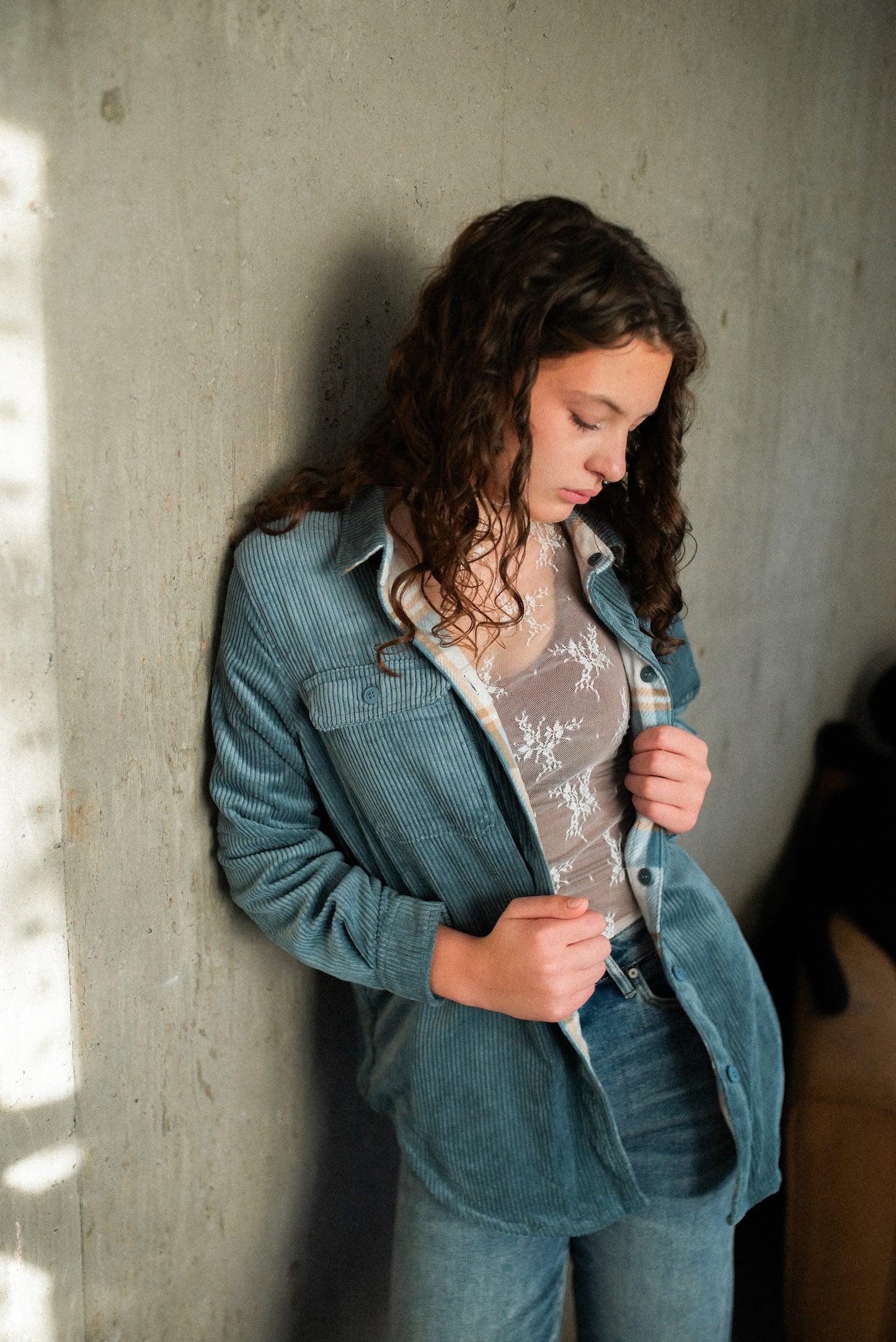 Corduroy and Plaid Flannel Jacket