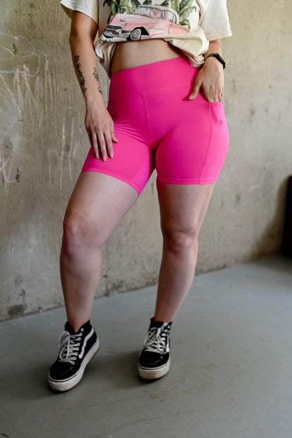 Sunset Pink Biker Shorts