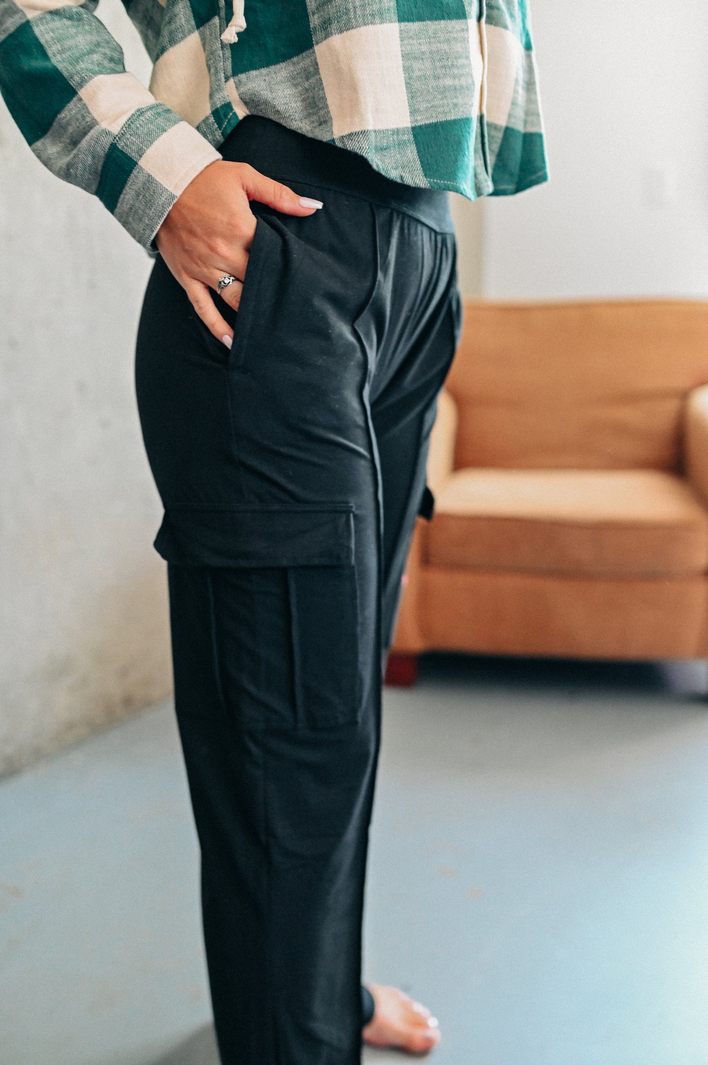 Cozy Cargo Pants - Black