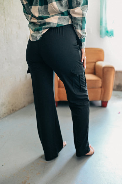 Cozy Cargo Pants - Black