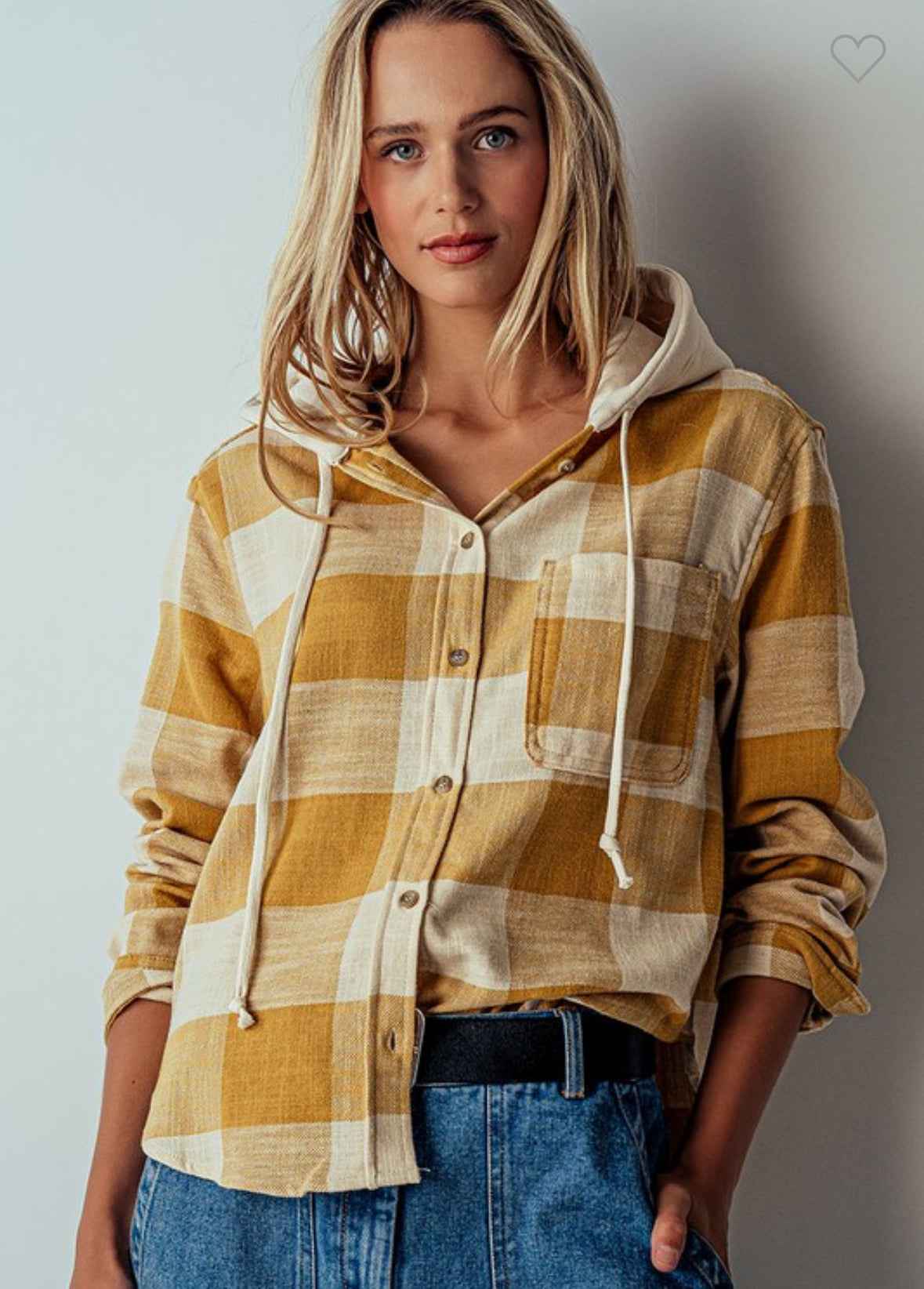 Harvest Checkered Top - Camel